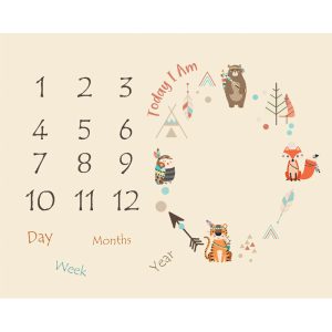 پارچه ماهگرد نوزاد طرح سرخ پوست الپی کیدز LPKids