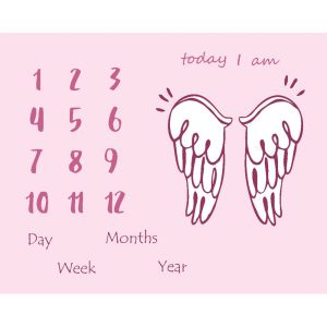 پارچه ماهگرد نوزاد طرح فرشته صورتی الپی کیدز LPKids