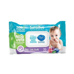 دستمال مرطوب درب دار کودک ضدحساسیت 70 عددی دافی Dafi