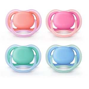 پستانک الترا ایر 2 عددی 6-18 ماه رنگی اونت Avent