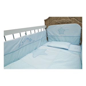 ست رختخواب نوزاد 6 تکه پسرانه طرح ستاره آبی کارترلیب Carterliebe