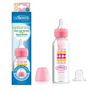 شیشه شیر طلقی 250 میل طرح دار آپشن پلاس دکتر براون Dr Brown's