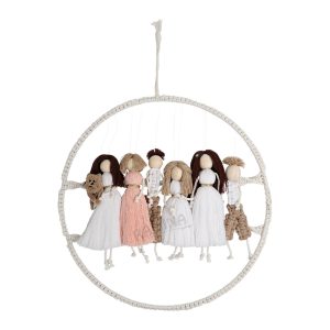 آویز مکرومه عروسکی طرح خانواده Happy