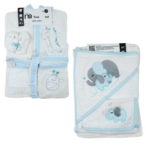 ست حوله نوزادی 5 تکه پسرانه آبی مادرکر Mothercare
