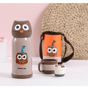 فلاسک استیل دوکاره 600 میل طرح جغد رووکو Rovco