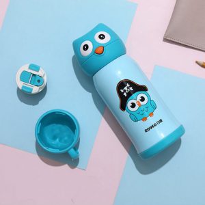 فلاسک استیل دوکاره 600 میل طرح جغد رووکو Rovco