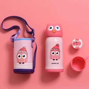 فلاسک استیل دوکاره 600 میل طرح جغد رووکو Rovco