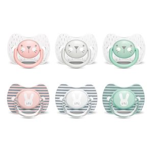 پستانک 18-6 ماه بادامی طرح خرگوش سواوینکس Suavinex