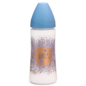 شیشه شیر و سرلاک خوری 360 میل با 2 سرشیشه سواوینکس Suavinex