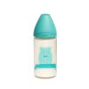 شیشه شیر پیرکس 240 میل سبزآبی محافظ دار سواوینکس Suavinex
