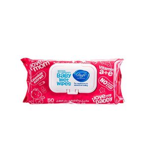 دستمال مرطوب درب دار کودک 50 عددی دافی Dafi