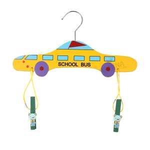 جالباسی چوبی طرح دار با گیره عروسکی