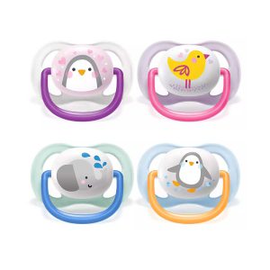 پستانک الترا ایر 2 عددی 0-6 ماه Animal اونت Avent