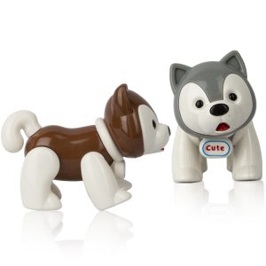 اسباب بازی کودک سگ هاسکی دو رنگ بیبی فورلایف Baby4life