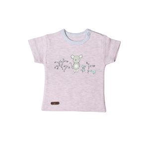 بلوز آستین کوتاه طرح موش برگ سبز Barge Sabz