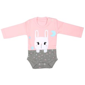 زیر دکمه دار آستین بلند طرح خرگوش تکه دوزی برگ سبز Barge Sabz