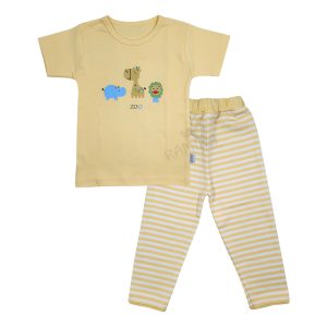 ست بلوز آستین کوتاه و شلوار طرح باغ وحش کوکالو Cocalo