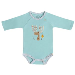 زیر دکمه دار آستین بلند طرح گوزن نیلی Nili