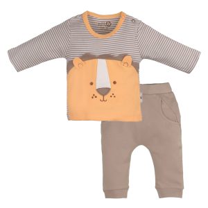 ست بلوز آستین بلند با شلوار طرح شیر نیلی Nili