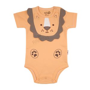 زیر دکمه دار آستین کوتاه طرح شیر نیلی Nili