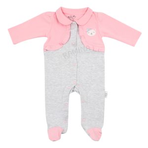 سرهمی جوراب دار طرح لاولی صورتی نیلی Nili