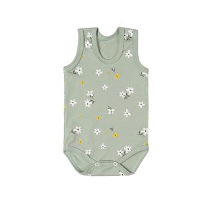 زیردکمه دار رکابی طرح سبز گل تیک تاک Tik Tak