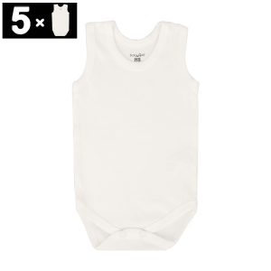 پک رکابی زیردکمه دار پنج عددی سفید بیبی فورلایف Baby4life