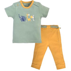 ست بلوز آستین کوتاه با شلوار طرح زو نیلی Nili