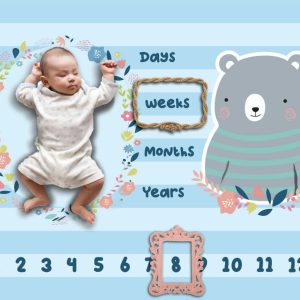 پارچه ماهگرد نوزاد طرح خرسی الپی کیدز LPKids