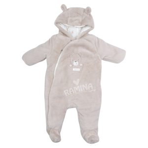 سرهمی مخملی نوزاد طرح خرس کرم مادرکر Mothercare