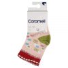 جوراب نوزاد 2 عددی سبز زرشکی کارامل Caramell