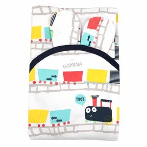 قنداق چسبی نوزاد طرح وسایل نقلیه بیبی فورلایف Baby4life