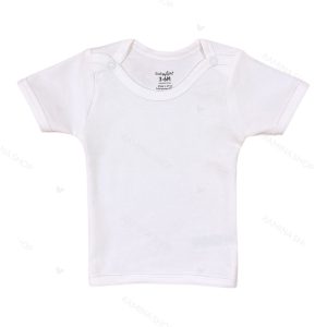 بلوز آستین کوتاه سفید بیبی فورلایف