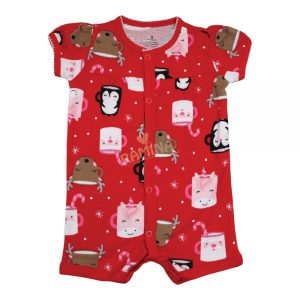 رامپر نوزادی دخترانه طرح کریسمس کارترز Carters