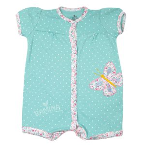 رامپر دخترانه طرح پروانه سبزآبی کارترز Carters