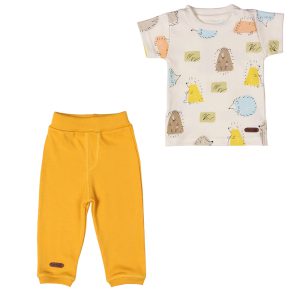 بلوز آستین کوتاه با شلوار طرح جوجه تیغی تیک تاک Tik Tak