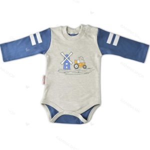 زیر دکمه دار آستین بلند نوزاد طرح فارمر لوپتو