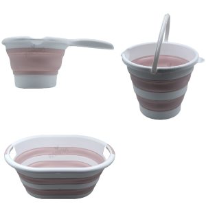 سرویس وان حمام آکاردئونی 3 تکه لوکس صورتی Baby Love