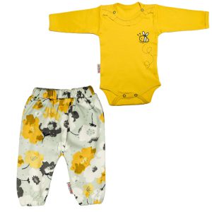 ست زیردکمه دار آستین بلند و شلوار طرح اسپرینگ لوپتو luppeto