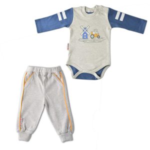 ست زیردکمه دار آستین بلند و شلوار طرح فارمر لوپتو luppeto