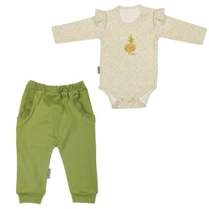 ست زیردکمه دار آستین بلند و شلوار طرح کای لوپتو luppeto