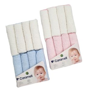 دستمال حوله ای نوزاد 8 عددی کارامل Caramell