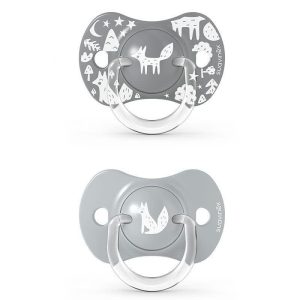 پستانک بادامی 18+ ماه 2 عددی طرح روباه سواوینکس Suavinex