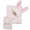 ست دو تکه حوله کلاه دار و لیف طرح خرگوش مادرکر Mothercare