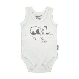 زیر دکمه دار رکابی نوزاد طرح پاندا به آوران Behavaran