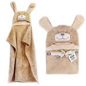 پتو دورپیچ کلاه دار عروسکی نوزاد طرح سگ ایس ایز Isiz