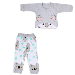 ست بلوز آستین بلند با شلوار طرح کوآلا تیک تاک Tik Tak