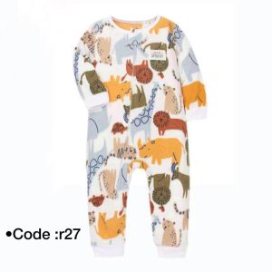 سرهمی بدون جوراب نوزاد پسرانه طرح زرافه آبی کارترز Carters