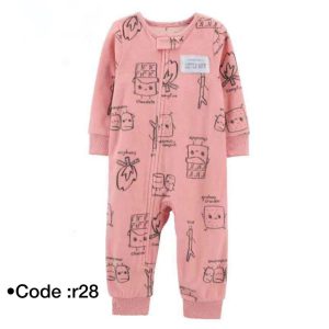 سرهمی بدون جوراب نوزاد دخترانه طرح شکلات کارترز Carters