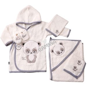 ست حوله نوزادی 5 تکه پسرانه طرح پاندا مادرکر Mothercare